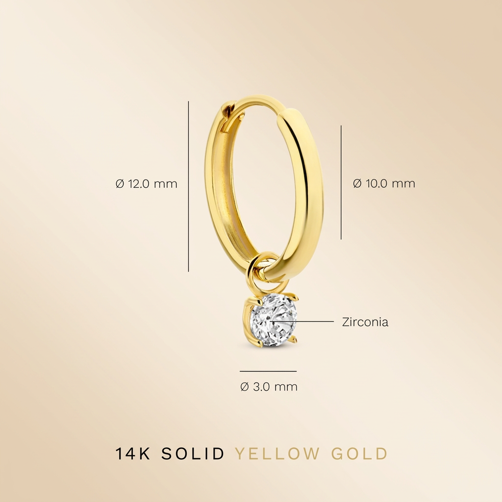 Stellara | Stone Hoop Earrings