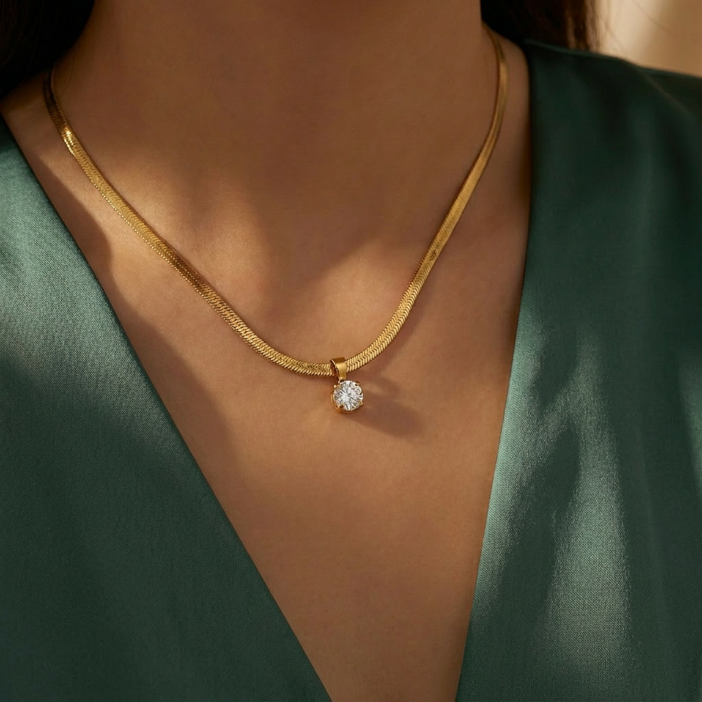 Starlight | Rhinestone Pendant Necklace