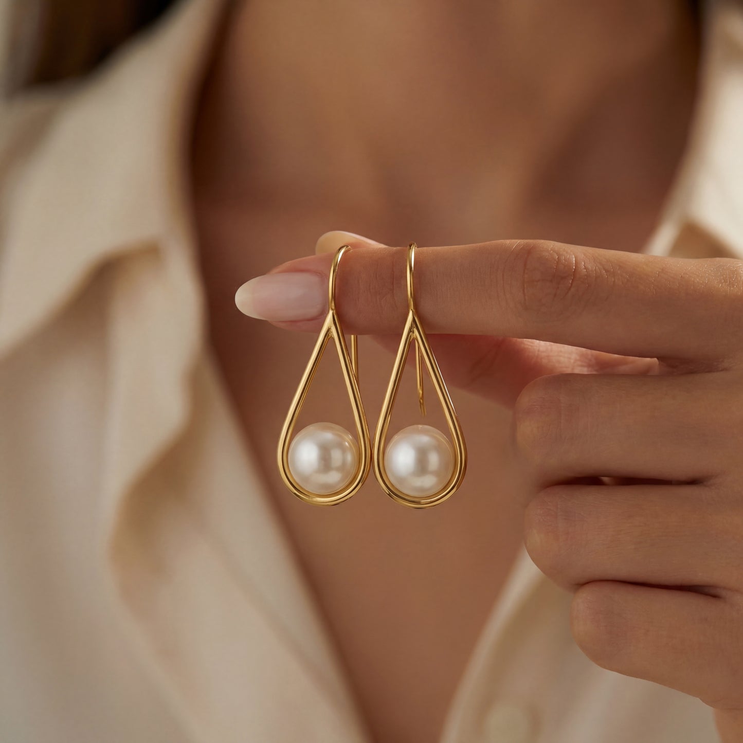 Gracella | Pearl Dangling Earrings