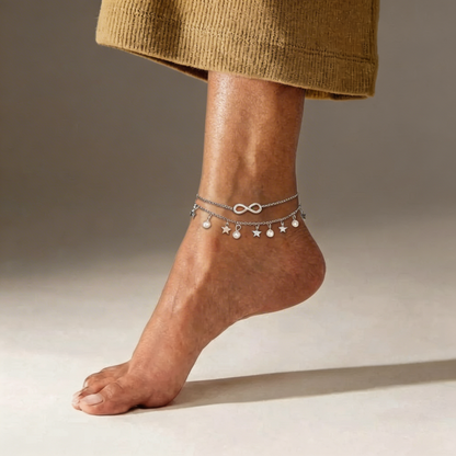 Celestine | Pearl Star Anklet