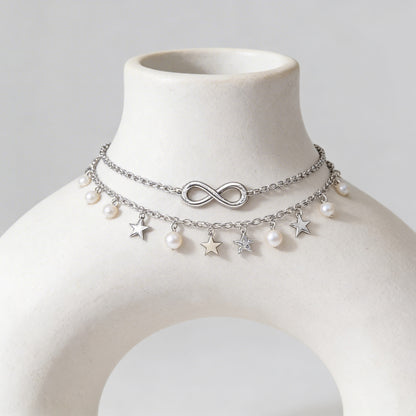 Celestine | Pearl Star Anklet