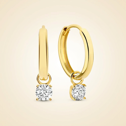 Stellara | Stone Hoop Earrings